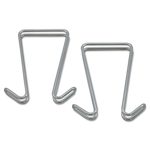 $99 and Under Sale | Alera ALECH2SR Steel Double Sided Partition Garment Hook - Silver (2/Pack) image number 0
