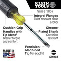 Klein Tools 605-10 1/4 in. Cabinet Tip 10 in. Shank Screwdriver image number 1