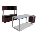 Office Desks & Workstations | Alera ALELSHH60MY 59w x 15d x 36.38h Alera Open Office Desk Series Hutch - Mahogany image number 3
