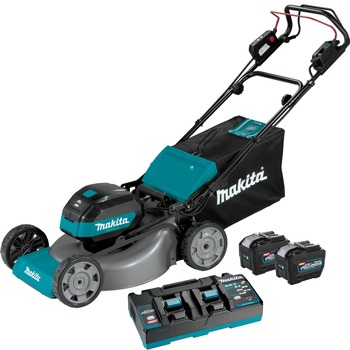 LAWN MOWERS | Makita GML01PL 40V max XGT Brushless Lithium-Ion 21 in. Cordless Self-Propelled Commercial Lawn Mower Kit with 2 Batteries (8 Ah)