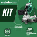 Miter Saws | Metabo HPT C10FCGSM 15 Amp Single Bevel 10 in. Corded Compound Miter Saw image number 1