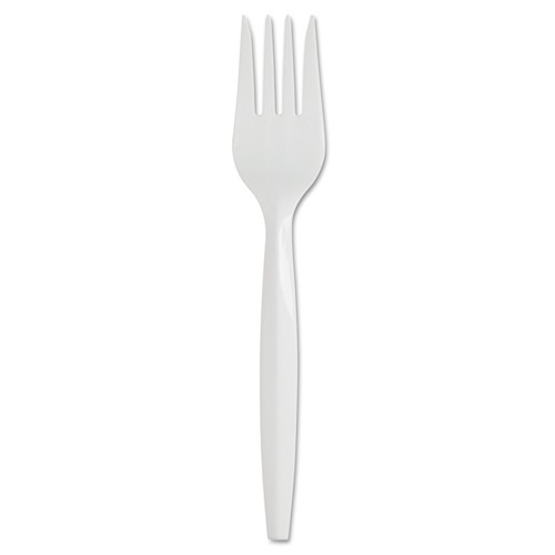  | Dixie SSF21P Smartstock Plastic Cutlery Refill, 5.8in, Fork, White (40/Pack, 24 Packs/Case) image number 0