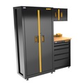 Cabinets | Dewalt DWST24201 4-Piece 63 in. Welded Storage Suite with 5-Drawer Base Cabinet and Wood Top image number 0
