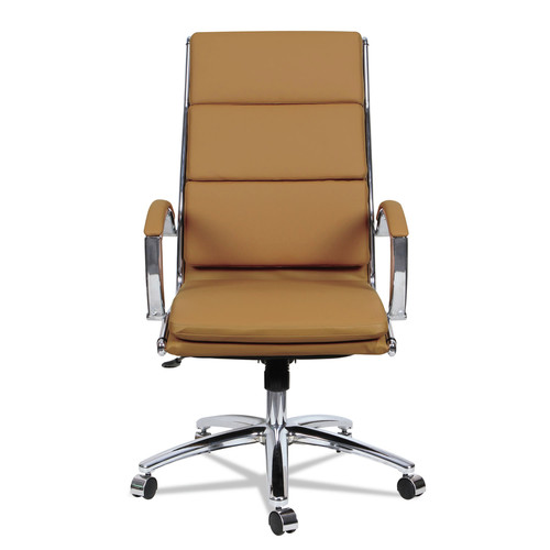 Alera ALENR4159 Neratoli 275 lbs. Capacity High-Back Sim Profile Chair - Beige/Chrome image number 0