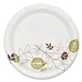Dixie SXP6WS 5.88 in. dia. Pathways Soak Proof Shield Heavyweight Paper Plates - White/Brown/Gold (125-Piece/Pack) image number 0