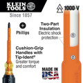Klein Tools 6334INS #1 Phillips Tip 4 in. Round Shank Insulated Screwdriver image number 1