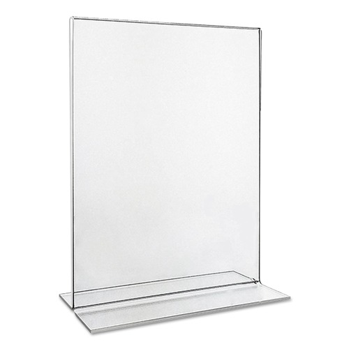 Universal UNV76864 2-Sided T-Style 8-1/2 in. x 11 in. Freestanding Frames - Clear (2-Piece/Pack) image number 0