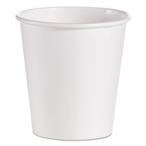 Cups and Lids | SOLO 510W 1-Sided Poly 10 oz. Paper Hot Cups - White (1000/Carton) image number 0