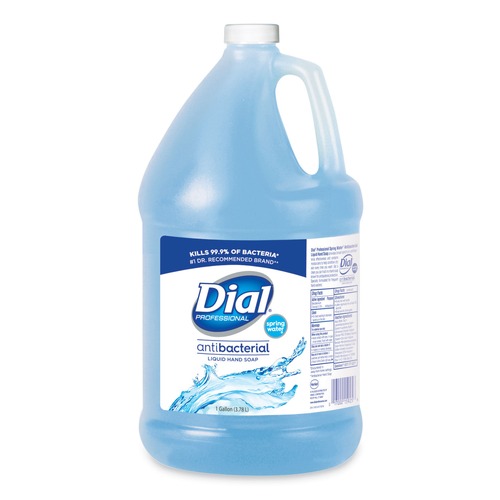 Dial Professional DIA15926EA 1 gal. Spring Water, Antibacterial Liquid Hand Soap image number 0