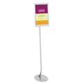 Mailroom Equipment | Quartet 7922 Aluminum Frame 11 in. x 17 in. Designer Sign Stand - Silver image number 0