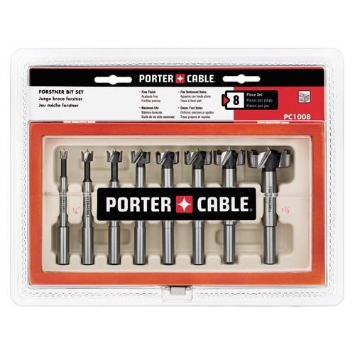 PorterCable PC1008 8Piece Forstner Drill Bit Set