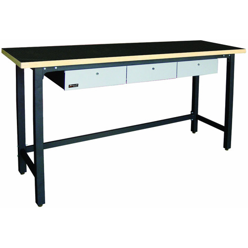 Workbenches | Homak GS00579030 79 in. 3 Drawer Wood Top Workbench image number 0