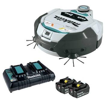 VACUUMS | Makita DRC300PT 18V X2 LXT Brushless Cordless Smart Robotic HEPA Filter Vacuum Kit with 2 Batteries (5 Ah)