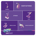 Swiffer 08443 WetJet 11.3 in. x 5.4 in. System Cloth Refills - White (24-Piece/Box, 4 Boxes/Carton) image number 2