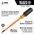 Screwdrivers | Klein Tools 6984INS #1 Square Tip 4 in. Round Shank Insulated Screwdriver image number 5