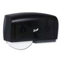 Paper Towels and Napkins | Scott 09608 Essential 20 in. x 6 in. x 11 in. Coreless Twin Jumbo Roll Tissue Dispenser - Black image number 0