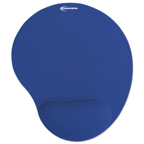test | Innovera IVR50447 10-3/8 in. x 8-7/8 in. Nonskid Base, Mouse Pad with Gel Wrist Pad - Blue image number 0