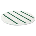 Just Launched | Rubbermaid Commercial FGP27100WH00 Low Profile Scrub-Strip Carpet Bonnet, 21-in Diameter, White/green, 5/carton image number 1