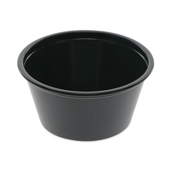Pactiv Corp. YS200E 2 oz. Plastic Souffle Cups - Black (2400/Carton)