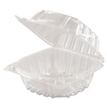 Cleaning and Janitorial Accessories | Dart C57PST1 ClearSeal 5.8 in. x 6 in. x 3 in. Hinged-Lid Plastic Containers - Clear (500-Piece/Carton) image number 0