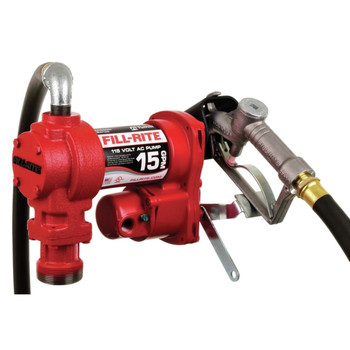 PRODUCTS | Tuthill Transfer FR610H 115V 1.5 Amp Heavy-Duty 15 GPM Corded Fuel Transfer Pump with Manual Nozzle