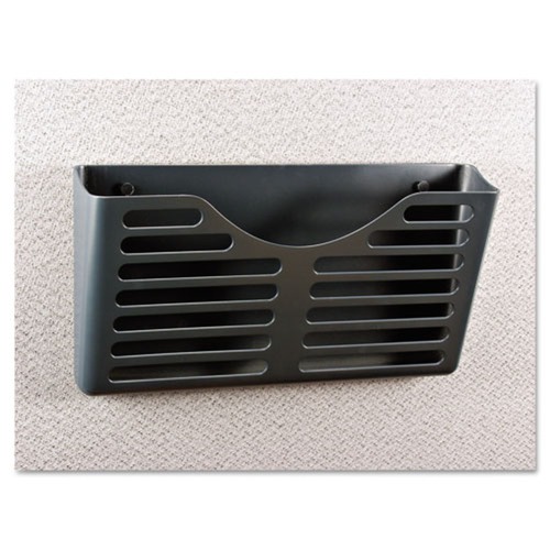 New Arrivals | Universal UNV08162 Recycled Plastic Cubicle Single File Pocket - Black image number 0