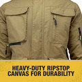 Heated Jackets | Dewalt DCHJ091B-L 20V Lithium-Ion Cordless Men's Heavy Duty Ripstop Heated Jacket (Jacket Only) - Large, Dune image number 2