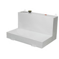 JOBOX 488000 76 Gallon Low-Profile L-Shaped Steel Liquid Transfer Tank - White image number 1