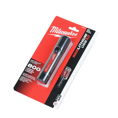 Handheld Flashlights | Milwaukee 2160-21 USB Rechargeable 800 Lumens Compact Cordless Flashlight (3 Ah) image number 0