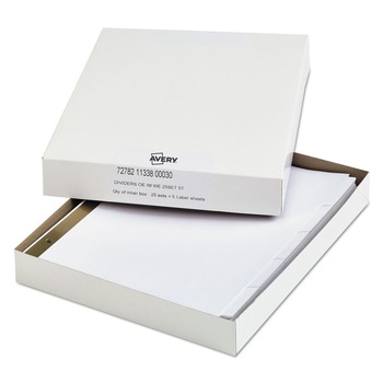 Office Essentials 11338 5-Tab 11 in. x 8.5 in. Index Dividers with White Labels (25-Set/Pack)