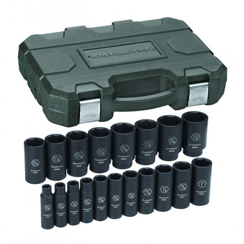 Grey Pneumatic 1719D 19-Piece 3/8 in. to 1-1/2 in. Drive 12-Point SAE Impact Socket Set