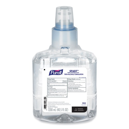Hand Sanitizers | PURELL 1902-02 SF607 1200 mL Fragrance Free Instant Foam Hand Sanitizer Refill (2/Carton) image number 0