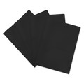 Universal UNV20550 100-Sheets, Plastic Twin-Pocket Report Covers with 3 Fasteners - Black (10/Pack) image number 3