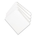 Avery 82211 11 in. x 8.5 in. 10-Tab 13 Tab Titles Preprinted Legal Exhibit Side Tab Allstate Style Index Dividers - White (25-Piece/Pack) image number 1