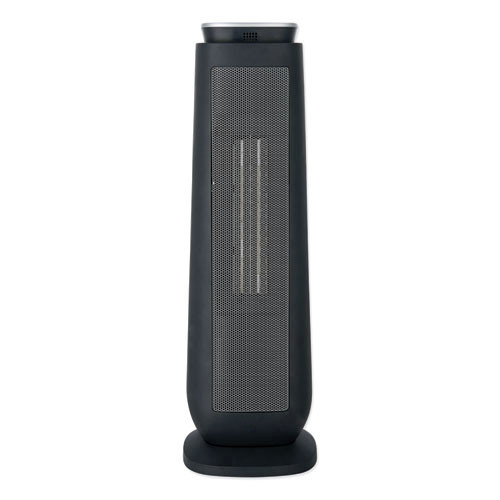 Alera HECT24 7.17 in. x 7.17 in. x 22.95 in. Ceramic Heater Tower with Remote Control - Black image number 0