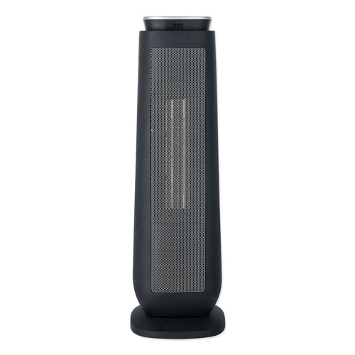 Construction Heaters | Alera HECT24 7.17 in. x 7.17 in. x 22.95 in. Ceramic Heater Tower with Remote Control - Black image number 0