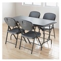 Office Desks & Workstations | Iceberg 65217 IndestrucTable 60 in. x 30 in. x 29 in. 1200 lbs. Capacity, Rectangular Top, Industrial Folding Table - Charcoal image number 1