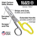Klein Tools 21010-6-SEN Free-Fall Carbon Steel Snips image number 1