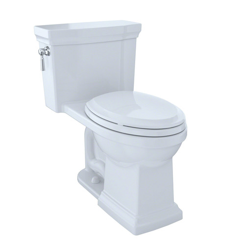 TOTO MS814224CEFG#01 Promenade II One-Piece Elongated 1.28 GPF Universal Height Toilet (Cotton White) image number 0