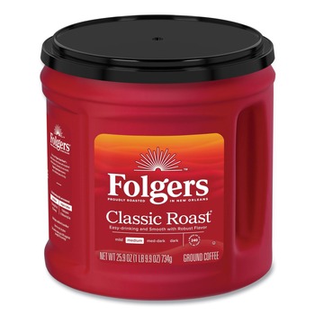 Folgers 2550030407 30.5 oz. Canister Classic Roast Ground Coffee