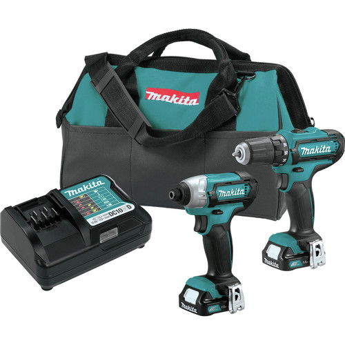 Factory Reconditioned Makita CT226-R CXT 12V max Cordless Lithium-Ion 1/4 in. Impact Driver and 3/8 in. Drill Driver Combo Kit image number 0
