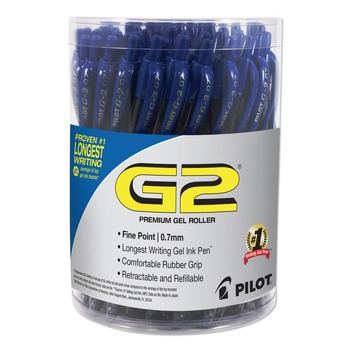 Pilot 84066 G2 Fine 0.7 mm Blue Ink Premium Retractable Gel Pen Set (36/Pack)