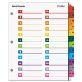 Cardinal 60960 OneStep 24 Tab 1 to 24 Double Column Printable Table of Contents and Dividers - White (1 Set) image number 0