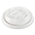 Cups and Lids | Dart 16RCL Optima Reclosable Lids for 12 - 24 oz. Foam Cups - White (100-Piece/Bag) image number 1