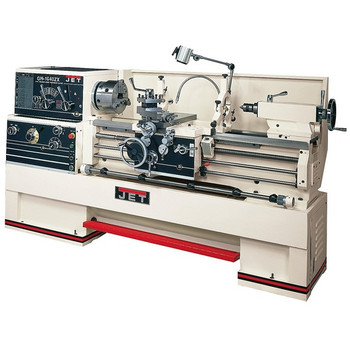 JET GH-1660ZX Lathe with 2-Axis ACU-RITE 200STaper Attachment and Collet Closer Installed
