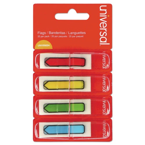 New Arrivals | Universal UNV99004 0.5 in. x 1.75 in. Page Flags - Assorted Colors (140/Pack) image number 0