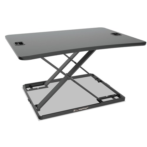 Alera AE1SPLR AdaptivErgo 31.33 in. x 21.63 in. x 1.5 in. - 16 in. Ultra-Slim Sit-Stand Desk - Black image number 0
