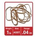 Universal UNV00154 1 lbs. Assorted Gauge Rubber Bands - Size 54, Beige (1/Pack) image number 2