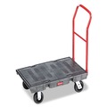 Mailroom Equipment | Rubbermaid Commercial FG443600BLA 24 in. x 48 in. 2000 lbs. Capacity Heavy-Duty Platform Truck Cart - Black image number 0