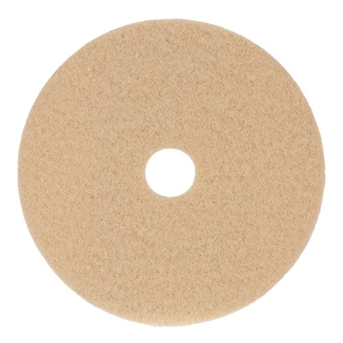 New Arrivals | Boardwalk BWK4019ULT 19 in. dia. Burnishing Floor Pads - Tan (5/Carton) image number 0